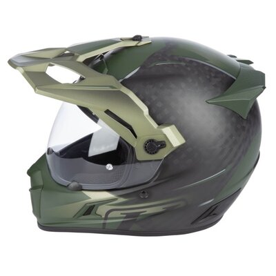 KLIM Krios Pro Helmet ECE/DOT Echo Matte Black - Rifle Green - Oil Green