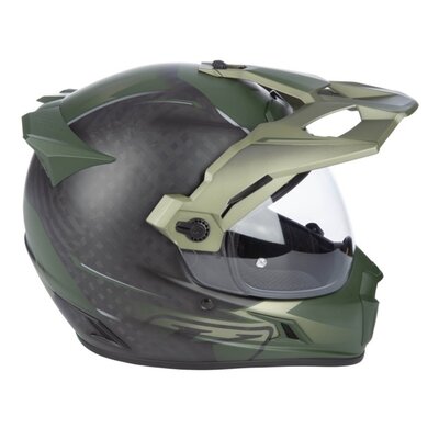KLIM Krios Pro Helmet ECE/DOT Echo Matte Black - Rifle Green - Oil Green