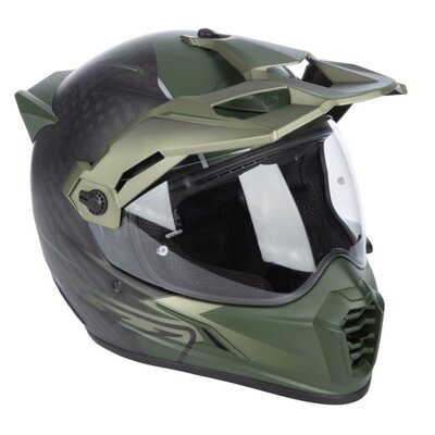 KLIM Krios Pro Helmet ECE/DOT Echo Matte Black - Rifle Green - Oil Green
