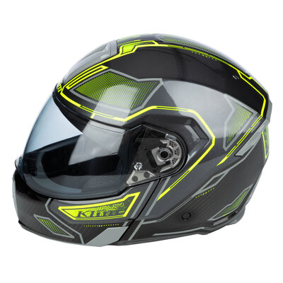 KLIM GT1 Expedition Helmet ECE/DOT Encrypted Gloss Asphalt – Hi-Vis