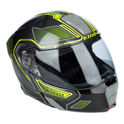 KLIM GT1 Expedition Helmet ECE/DOT Encrypted Gloss Asphalt – Hi-Vis