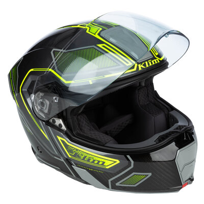 KLIM GT1 Expedition Helmet ECE/DOT Encrypted Gloss Asphalt – Hi-Vis
