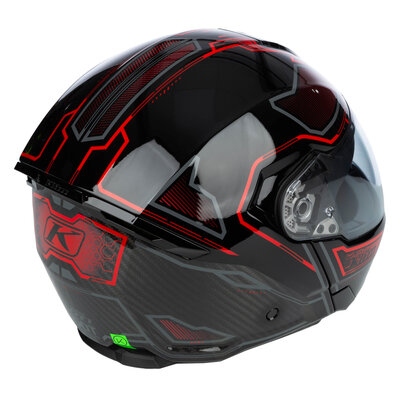 KLIM GT1 Expedition Helmet ECE/DOT Encrypted Gloss Black – Redrock