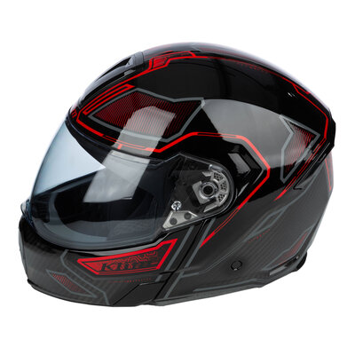 KLIM GT1 Expedition Helmet ECE/DOT Encrypted Gloss Black – Redrock