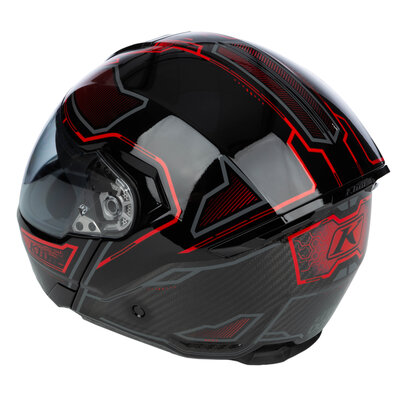KLIM GT1 Expedition Helmet ECE/DOT Encrypted Gloss Black – Redrock