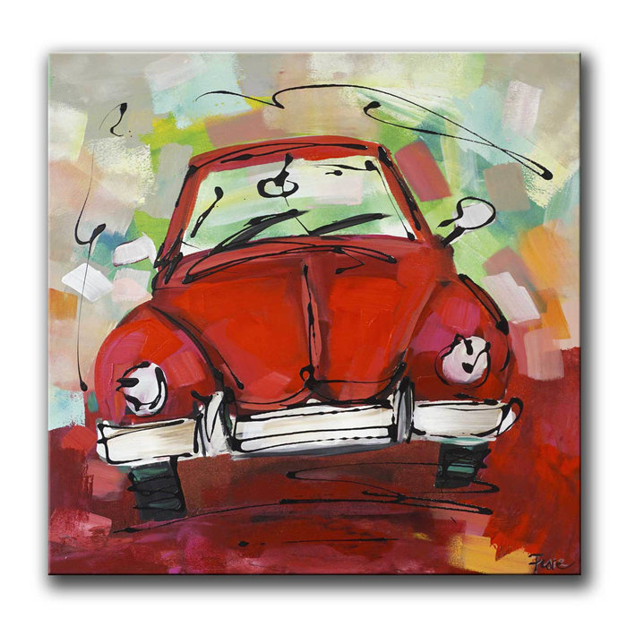 Rode Kever | Origineel schilderij