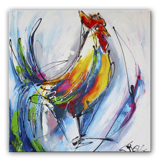 Schilderij | Bonte haan