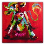 Maffe koe | Origineel schilderij