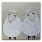 Schaapjes op het droge | Origineel schilderij