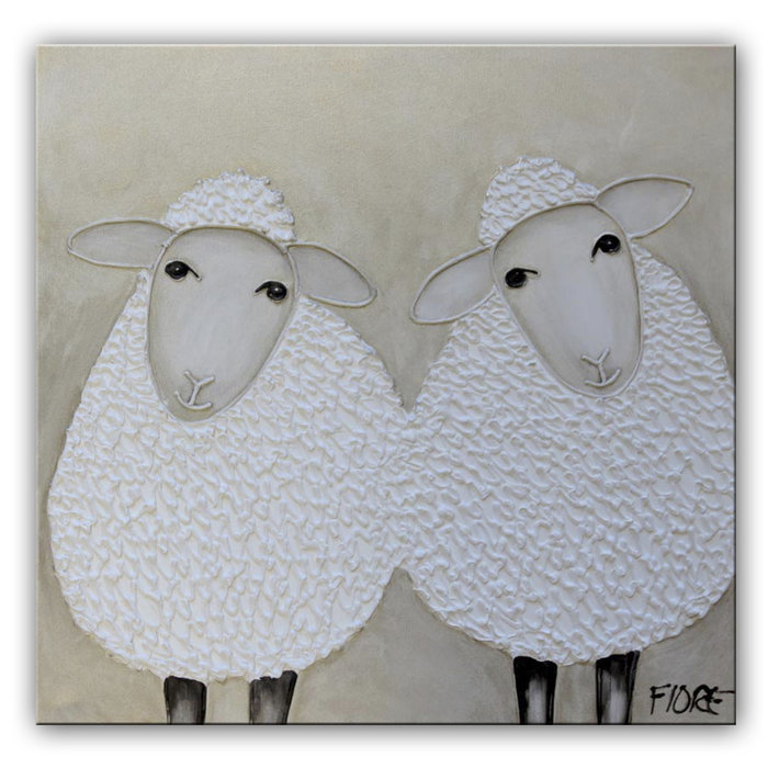Schaapjes op het droge | Origineel schilderij
