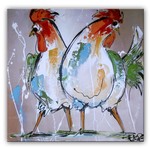 Kippen | Origineel schilderij