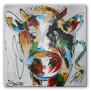 Schilderij | Vrolijk koetje
