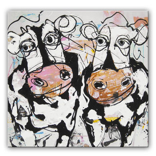 Schilderij | Koetjes op stap