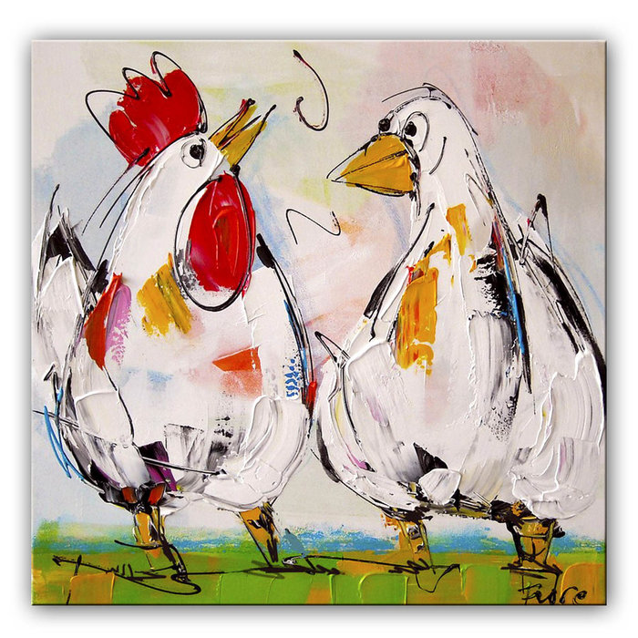 Op de boerderij | Origineel schilderij