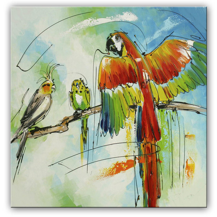 Papegaai | Origineel schilderij