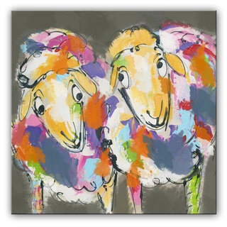 Schilderij | Schapen in grijs
