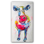 Koe kijkt | Origineel schilderij