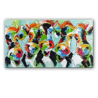 Schilderij | Elegant bonte koeien