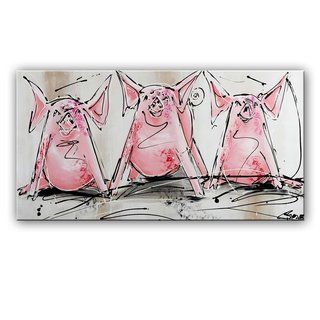 Schilderij |Ondeugende varkentjes