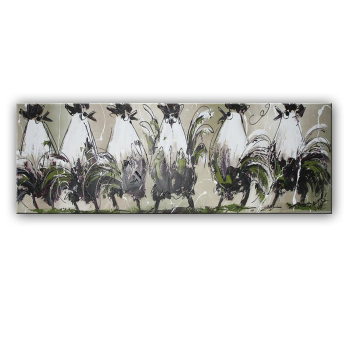 Het onderonsje | Origineel schilderij