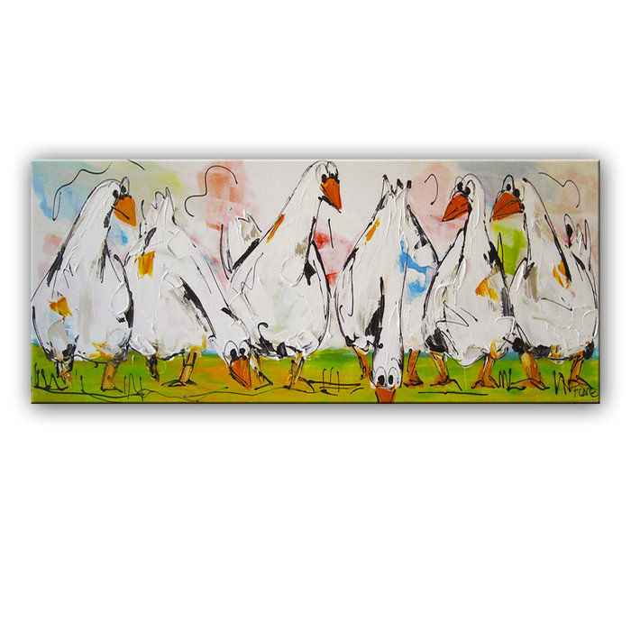 Zes in de wei | Origineel schilderij