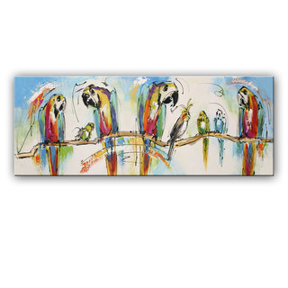 Schilderij | De Papegaaienclub