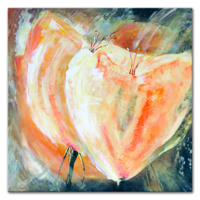 Bloemen in zachte kleuren | Orgineel schilderij