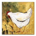 Kip in het koren | Origineel schilderij