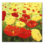 Bloemenveld in kleur | Origineel schilderij