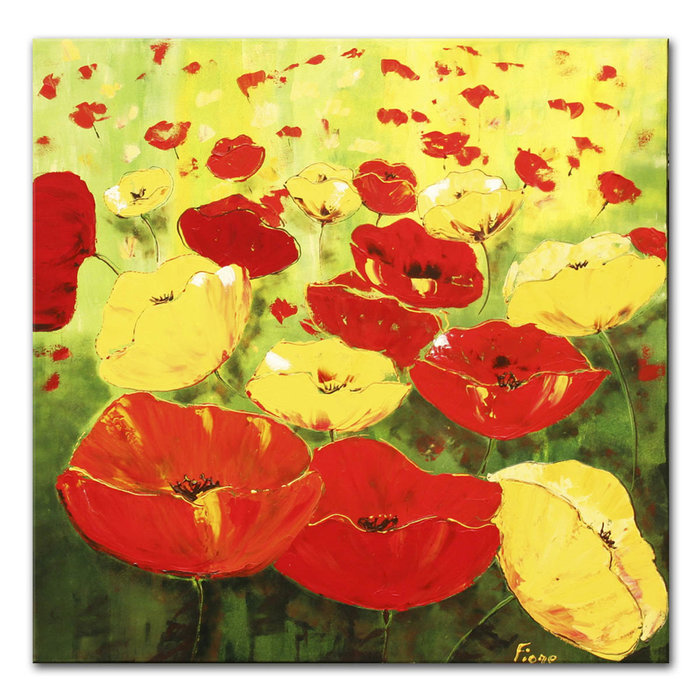 Bloemenveld in kleur | Origineel schilderij