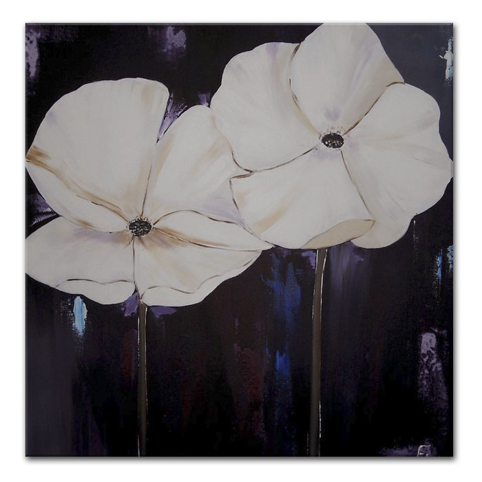 Bloem in violet | Origineel schilderij