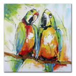 Papegaaien stel | Origineel schilderij