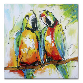 Schilderij | Papegaaien