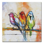 Op de tak | Orgineel schilderij