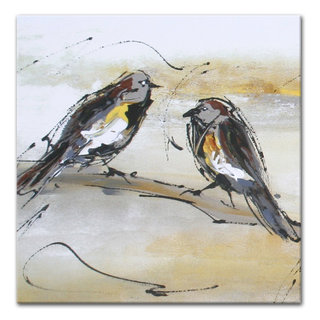 Schilderij | Musjes op tak