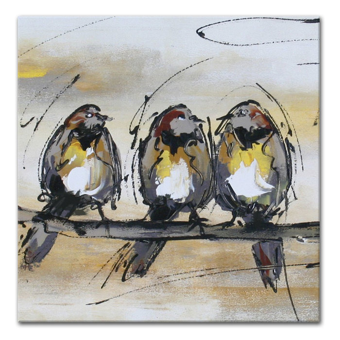 Musjes op tak II | Origineel schilderij