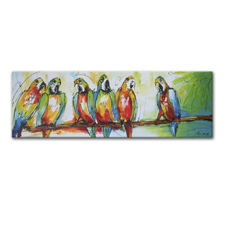 Schilderij | Papegaaien bende