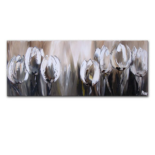 Schilderij | Tulpen in bruintinten