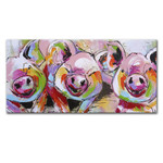 Bonte biggen | Origineel schilderij