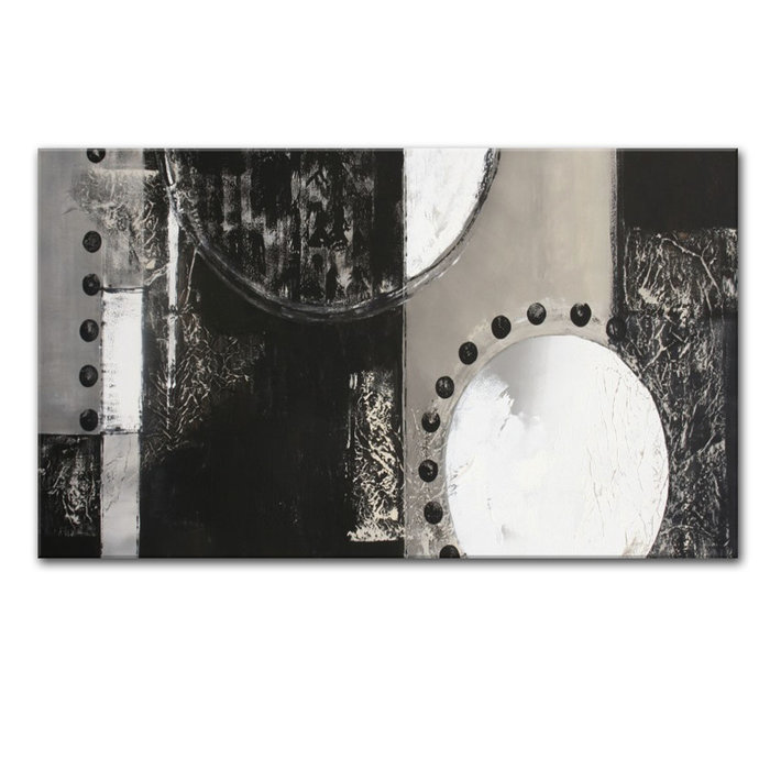 Cirkels Zwart/Wit | Origineel schilderij