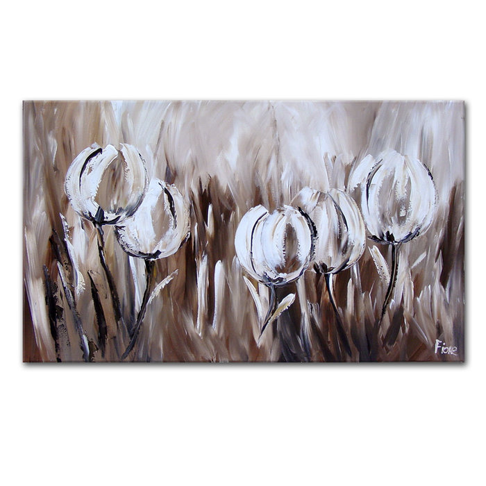 Tulpen in bruin | Origineel schilderij
