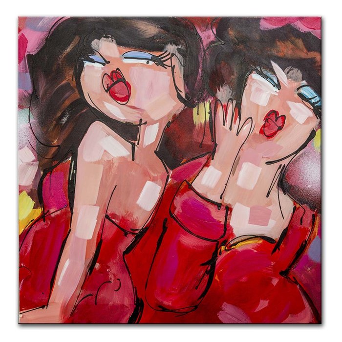 Op de borrel | Origineel schilderij