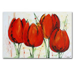 Rode tulpen | Origineel schilderij