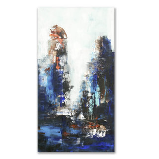 Schilderij | Stad in blauw
