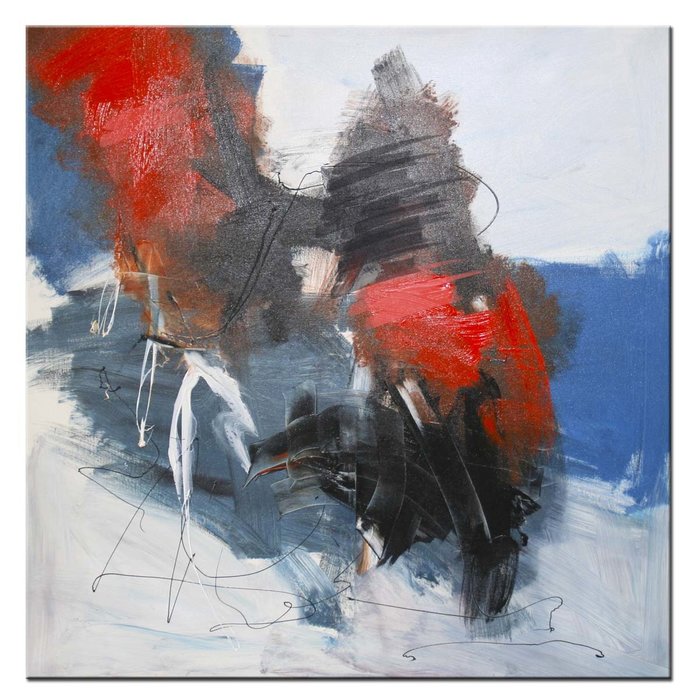 Blue & Red | Origineel schilderij