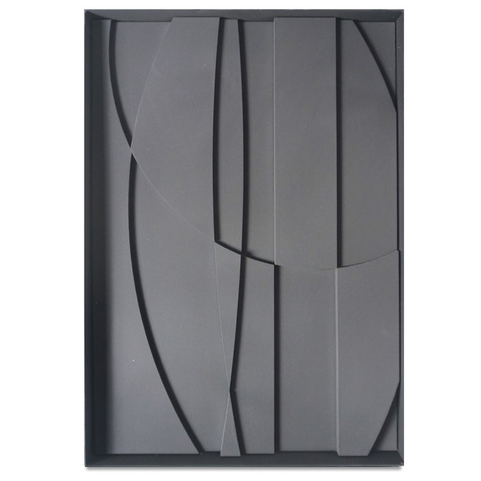 Bergamo Zwart | 3D Wanddecoratie met relief