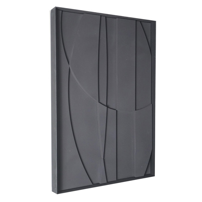 Bergamo Zwart | 3D Wanddecoratie met relief