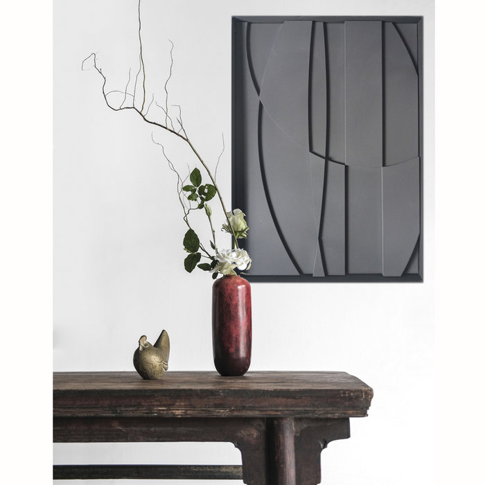 Bergamo Zwart | 3D Wanddecoratie met relief