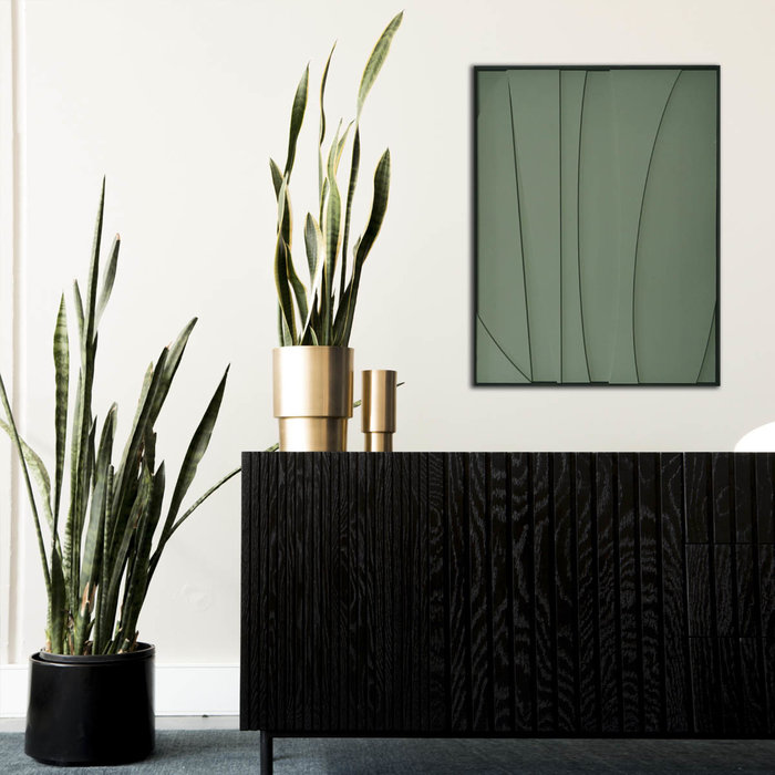 Milan Grijsgroen | 3D Wanddecoratie met relief