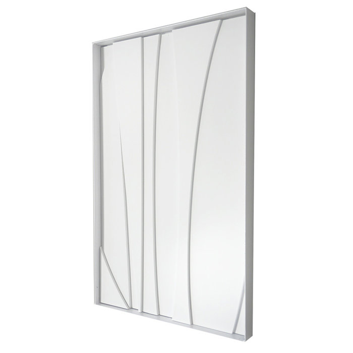 Milan Wit | 3D Wanddecoratie met relief